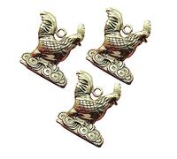 Uonlytech Porte-clés Créatif Poulet En Laiton 3 Pièces Accessoire Auto Design Unique Décoration De Paquet Idée Présent Utilisation Quotidienne Pendentifs Diy