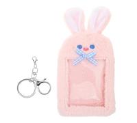 Uonlytech Porte-clés Dessin Animé en Peluche Rose Léger pour Titulaire de Carte D'identité et Organisateur de Cartes de Crédit, pour École et Bureau
