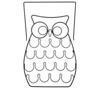 Uonlytech Porte-dosettes de Café Étagère à Café Hibou en Fer Noir Rangement Stable pour Bureau et Maison