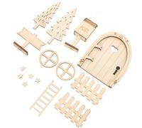 Uonlytech Porte Miniature de Fée de Noël pour Maison de Poupée Décoration Féerique en Matériau Sûr Taille Mini Accessoire Miniature pour Scène de Jardin Décorations de Noël DIY Modèle