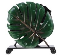 Uonlytech Porte-serviettes en fer forgé Porte-papier toilette rétro - Organisateur de serviettes en forme de feuille de monstera - - en métal pour une ambiance champêtre, une fête à la maison ou