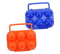 Uonlytech Porte-œufs 2pcs Mécanisme de Verrouillage Pratique en Plastique avec 6 Compartiments Individuels Rangement Solide pour Œufs pour Camping et Pique-niques