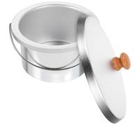 Uonlytech Pot de Cire en Aluminium Couvercle, Capacité 600 Cm3, Accessoire Fondre Cire pour Machine à Épiler, Récipient Pratique pour Usage Professionnel