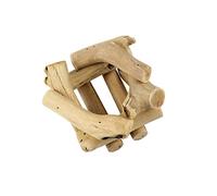 Uonlytech Pot de Fleurs Bois Fait Main D'ananas, Support Chandelier Rustique en Bois, Décor Intérieur pour Bureau et Maison, pour Plantes Aériennes et Bougies, Accessoire Déco Naturel