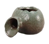 Uonlytech Pot en Céramique Cascade Effet Rivière, Petit Modèle Vintage Vert, Fontaine Décorative pour Intérieur et Extérieur, Bocal Paysage de Circulation d'eau, Bassin D'agrément et Décor