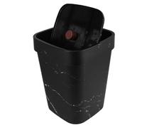 Uonlytech Poubelle à Bascule Motif Marbre Corbeille pour Bureau Cuisine Salle de Bain avec Couvercle Facile à Utiliser pour et Compost