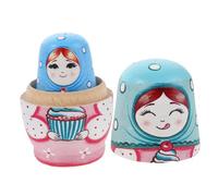 Uonlytech Poupées Russes Gigognes Couches Bois Peintes Main Empilable pour Garçon Fille Décoration Russe Traditionnelle Familiale
