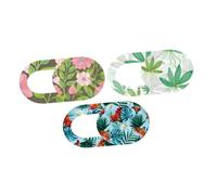 Uonlytech Protection de Webcam 3 Pièces Cover Slide Motif Fleur pour Ordinateur Portable Tablette Smartphone, Cache-Objectif Coulissant Fonction Anti-Piratage, Adapté à Usage Domestique et