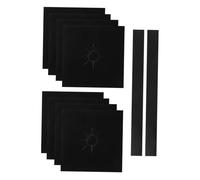 Uonlytech Protège-cuisinière à Gaz Housse De Dessus De Cuisinière Réutilisable Anti-éclaboussures Pour Cuisinière Tapis Carré Noir Pour Brûleur