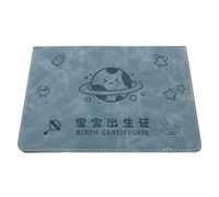 Uonlytech Protège-documents pour Certificat de Naissance, Pochette de Protection pour Certificat de Naissance, Cuir Artificiel, Bleu, Ajusté, Léger, Résistant à L'usure, pour Documents