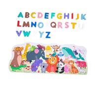 Uonlytech Puzzle Éducatif Alphabet en Bois pour Garçon Et Filles 26 Lettres en Bois Coloré Jouet D’Apprentissage Précoce pour Bébé pour Motricité Fine Ensemble Complet