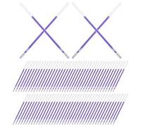 Uonlytech Recharge Stylo Textile Effaçable à la Chaleur Encre Bleue Invisible Fine Pointe 100 Pièces - Recharge pour Feutre Textile Marqueur pour Couture Patchwork Broderie et