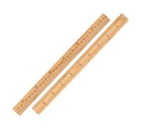 Uonlytech Règle de Couture en Bambou 33 Cm Lot de 2, Double Graduation Recto Verso, Outil de Mesure Précis pour Tissu et Patchwork, pour Confection, Couture et Travaux Manuels