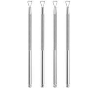 Uonlytech Repousse-cuticules triangulaire en acier inoxydable pour enlever le vernis gel, grattoir pour nail art, manucure, pédicure et usage domestique
