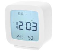 Uonlytech Réveil Numérique Compact Multifonction avec Affichage Température et Humidité pour Chambre Bureau Garçon Fille Pile Facile à Installer