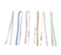 Uonlytech Ruban Adhésif Décoratif à Paillettes et Strass 6 Pcs Autocollant DIY Multicolore Rubans Cristal pour Scrapbooking Loisirs Créatifs et Décoration