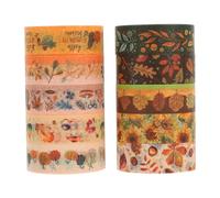 Uonlytech Ruban Adhésif Décoratif Rouleaux Tournesol 10 | pour Journaling, sans Résidu, Se Déchire à Main, Adhésif Repositionnable, Scrapbooking et Fêtes Saisonnières