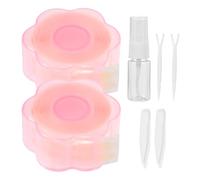 Uonlytech Ruban de Beauté en Dentelle pour Paupières Double, Autocollant Invisible et Souple, 3pcs avec Spray, Pratique pour Maquillage Naturel et Lifting des Yeux