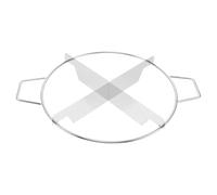 Uonlytech Séparateur de Gâteau en Acier Inoxydable Argenté, 4 Parts Égales | Cheesecake et Gâteau, Usage Commercial et Service Alimentaire, Poignée Latérale, Antirouille