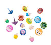 Uonlytech Set de Toupie Bois Petite Rotative pour Garçon Fille Rotatif et Sécurisé Cadeau Anniversaire Garçon Fille