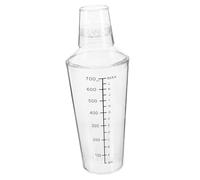 Uonlytech Shaker à Cocktails Transparent avec Mesures Précises Tasse à Mélanger Manuelle pour Lait Thé Smoothies et Boissons Outil Polyvalent pour Recettes Équilibrées et Précises