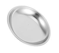 Uonlytech Soucoupe à Thé en Acier Inoxydable Argenté, Plateau Rond Polyvalent pour Organiser Sachets de Thé, Accessoire Élégant pour Maison et Bureau