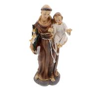 Uonlytech Statue Catholique Résine Jésus Tenant Garçon Fille Sculpture Renaissance Décor Noël Intérieur Figurine Religieuse Polyvalente pour Baptême et Cadeau Fête des Pères