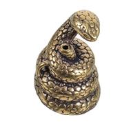 Uonlytech Statuette Serpent Laiton Vintage pour Décoration Intérieure Porte-clés Miniature Serpent Charme Porte-encens Antique
