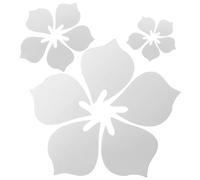 Uonlytech Stickers Muraux Miroir 3D Motif Fleurs en Acrylique Argenté, Décoration Murale à Coller, Autocollant Mural Amovible pour Salon Et Salle De Bain, Décor Floral Élégant pour Mur Lisse