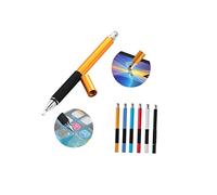 Uonlytech Stylet à Disque Et Pointe Fibre Stylo Capacitif Précis pour Écran Tactile Compatible Tablettes Et Smartphones Couleur Or