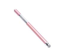 Uonlytech Stylet Capacitif Double Extrémité en Métal pour Tablette Et Smartphone, Design Fin Léger, Fonction Disque Transparent, Tactile pour Prise De Notes Et Dessin, Couleur Or Rose