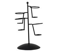 Uonlytech Support Cornet Glace Fer pour Présentation Présentoir Glace Italienne Noir Rack Stable et Résistant pour Crème Glacée Porte Cornet Pratique pour Service et Stockage