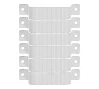 Uonlytech Support de Descente de Gouttière 60X80 MM Lot de 6 set de Clips Métalliques Robustes Sangles D’Adaptation Fixation pour Tuyau Carré de Gouttière Installation Facile pour Villas