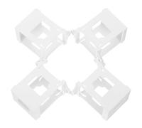 Uonlytech Support de Montage sur Rail Din Blanc pour Interrupteurs à Bouton-poussoir 22 Mm, Plastique Solide, Pack de 4 Pièces, pour Bureau et Usage Industriel