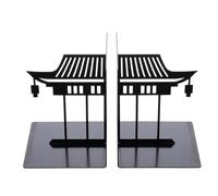 Uonlytech Support de Serrage-Livres en Métal Créatif Style Chinois, Paire Pratique Finition Soignée, Organiseur de Livres Décoratif pour Maison et Bibliothèque