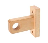 Uonlytech Support de Tringle à Rideau de Salle de Bain en Hêtre Massif, Porte-Rideaux Trou Carré de 3 Cm, Accessoire Robuste pour Rideau, Fixation Murale Pratique pour Usage Domestique