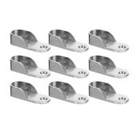 Uonlytech Support de Tringle de Placard en Alliage de Zinc Épais 12 Pièces Bride 3 Trous Antirouille pour Tube Ovale Support de Garde-Robe Solide Installation Facile Usage Rangement
