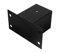 Uonlytech Support Métallique De Poteau Noir en Fer pour Socle De Terrasse, Protecteur De Base De Poteau De Boîte Aux Lettres, Pied De Nivellement Robuste, Utilisation Extérieure Jardin Et Balcon