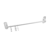Uonlytech Support Mural en Aluminium Spatial Argenté sans Perçage Cuisine, Crochet Multifonction à Suspendre, Finition Soignée, pour Organisation Murale