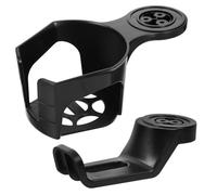 Uonlytech Support pour Casque Audio et Porte-gobelet à Pince pour Bureau, Rotation 360°, Angle Réglable, Matériau Abs, 2 Pièces pour Bureau Informatique Travail