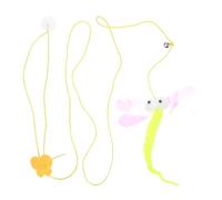 Uonlytech Suspendu Réglable pour Chat D'insecte Cartoon en Polyester et Corde, Exercice Aérobie et Détente Émotionnelle pour Chats D'intérieur Couleur Aléatoire
