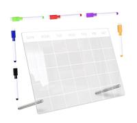 Uonlytech Tableau Mémo Acrylique Transparent avec Stylo Effaçable pour Écriture et Messages Planche de Table Pratique pour Étudiants et Usage Domestique