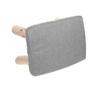 Uonlytech Tabouret Repose-Pieds en Bois Massif Naturel, Petit Tabouret Ergonomique 35X25X20 CM, Surface Antidérapante, Couleur Gris Clair, pour Bureau Assis-Debout, Chaise de Gaming et