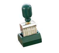Uonlytech Tampon de Date Multi-fonction en Fer Vert pour DIY et Journal Intime, Rouleau à Dates Complet Poignée, pour Scrapbooking et Loisirs Créatifs