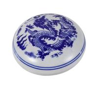 Uonlytech Tampon Encreur Yinni En Céramique : Encreurs Pour Le Pouce, Pâte D'encre Pour Peinture Chinoise, Timbres Postaux, Cartes, Fournitures De Bureau