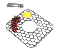Uonlytech Tapis Égouttoir Évier Silicone Souple et Flexible avec Structure Nid Abeille pour Séchage Rapide Protection et Organisation de Cuisine