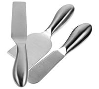 Uonlytech Tartineur de Fromage en Acier Inoxydable, Simple et Élégant | Surface Polie, Manche Monobloc, Service Facile, pour Fromage Frais et Planches Maison
