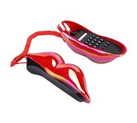 Uonlytech Téléphone Fixe à Lèvres Rouges Filaire Compact Décoration Créative Bureau Ornement Original Artisanat De Lèvres Rouges Pour Maison Et Bureau