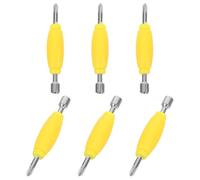 Uonlytech Tournevis à Double Embout en Métal et Plastique, Petit Tournevis de Précision 6 Pièces pour Fingerboard, Outil de Réparation et Entretien Skateboard à Doigts, Compatible Roues