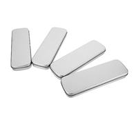 Uonlytech Trousse de Papeterie Multifonctionnelle Argentée 4Pcs Boîte de Rangement pour Stylos Étui en Fer pour Étudiants Pratique pour Bureau et École